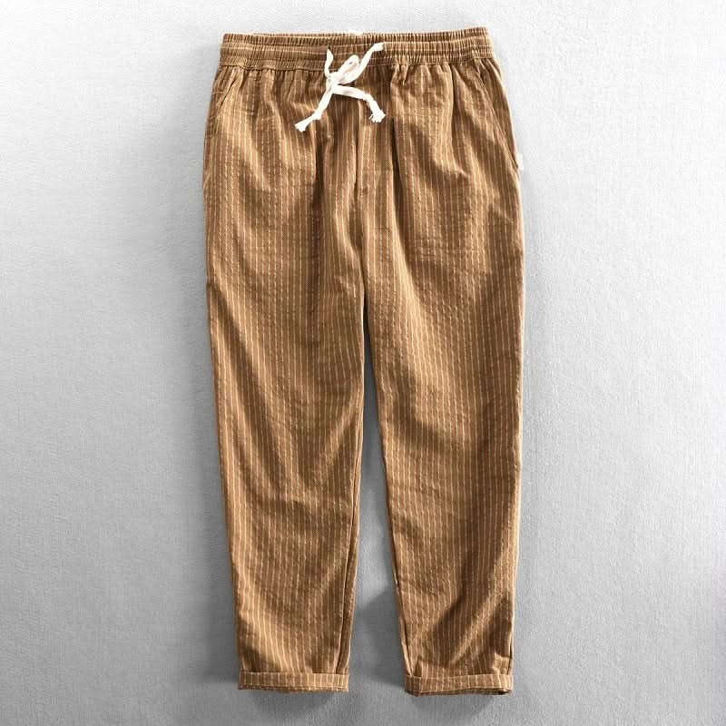 Spencer — Pinstripe Linen Trousers