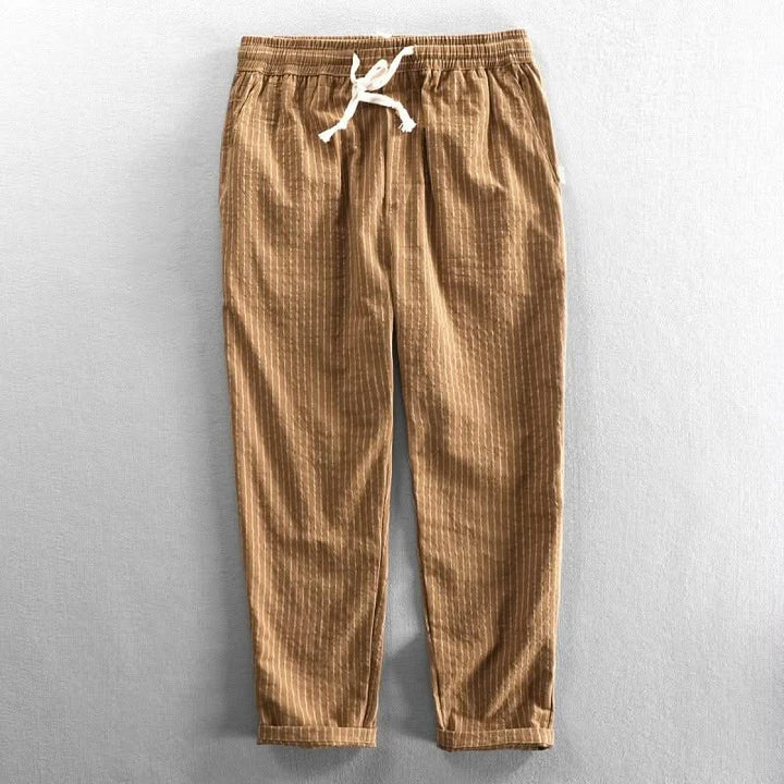 Spencer — Pinstripe Linen Trousers
