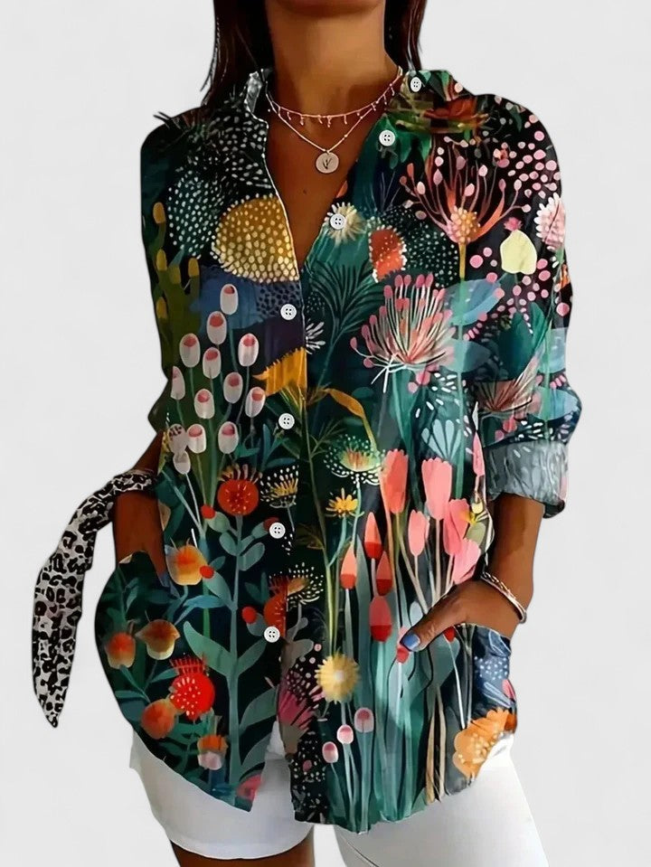 Mabyn — Colourful Print Blouse