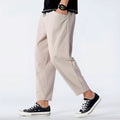 Sawyer — Cropped Cotton-Linen Trousers