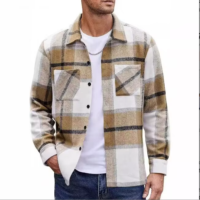 Porter — Men’s Brushed Plaid Shirt Jacket