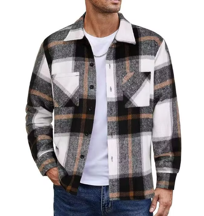 Porter — Men’s Brushed Plaid Shirt Jacket