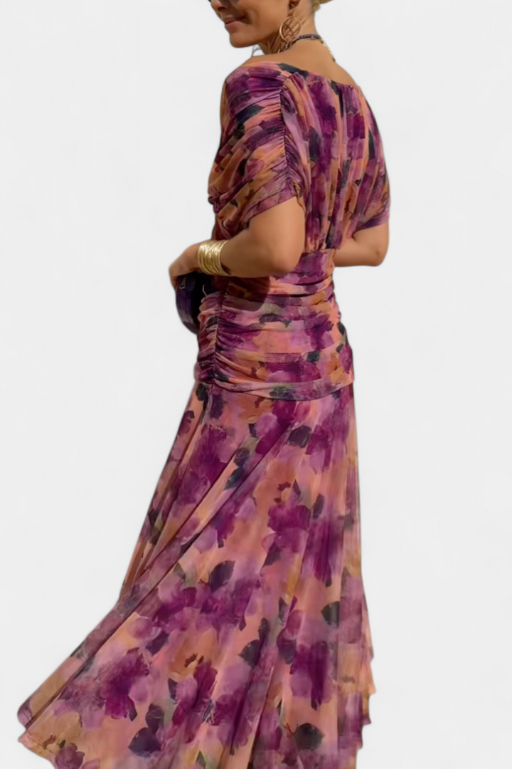 Seraphina — Off-Shoulder Ruched Evening Dress