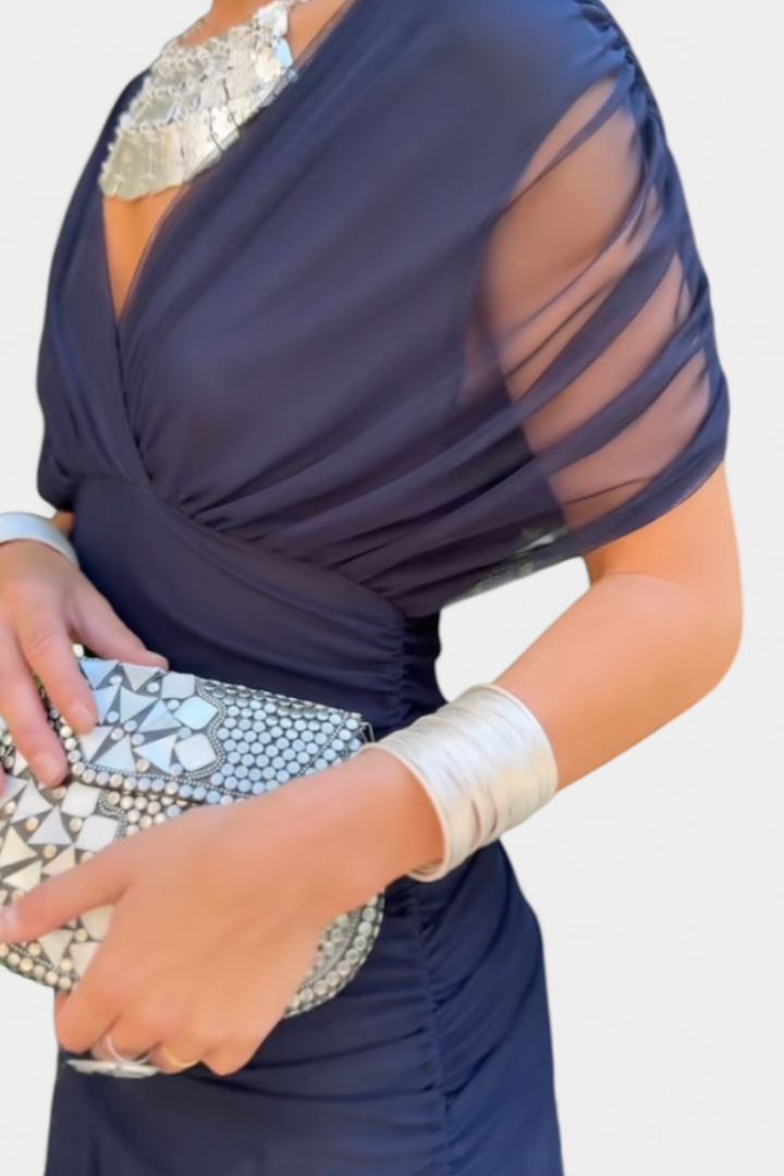 Seraphina — Off-Shoulder Ruched Evening Dress