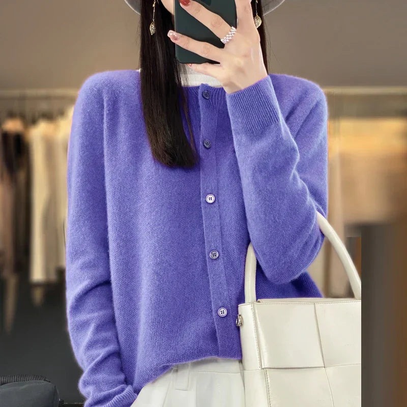 Gretchen — Button-Front Knit Cardigan