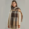 Wynne — Women's Checked Wool-Blend Scarf