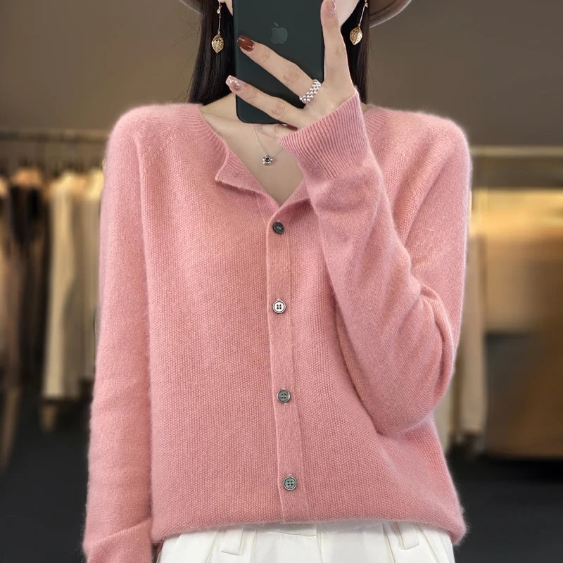 Gretchen — Button-Front Knit Cardigan