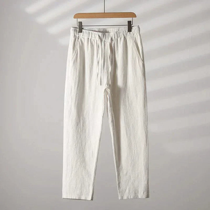 Liora — Flat-Front Linen Trousers