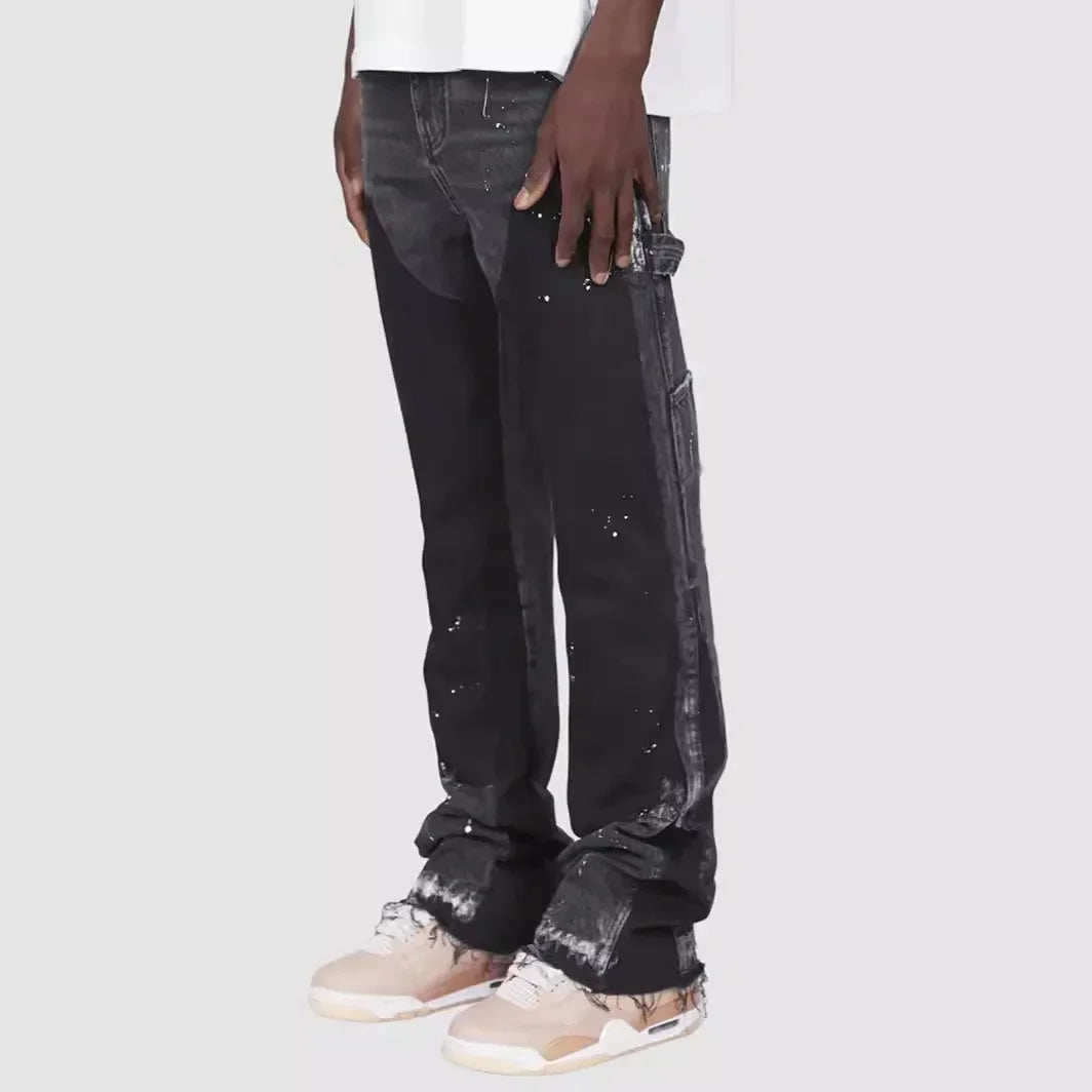 Nolan — Layered-Look Flared Jeans