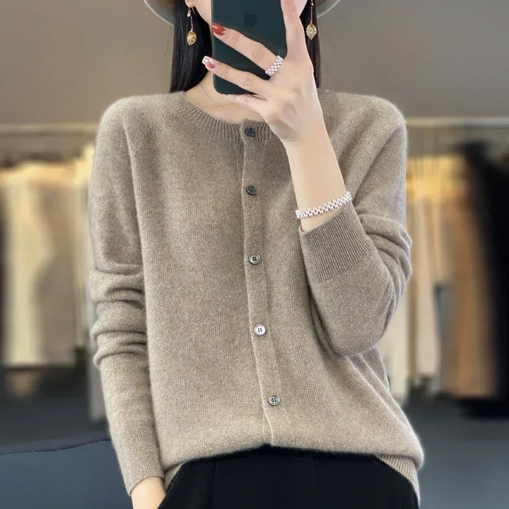 Gretchen — Button-Front Knit Cardigan