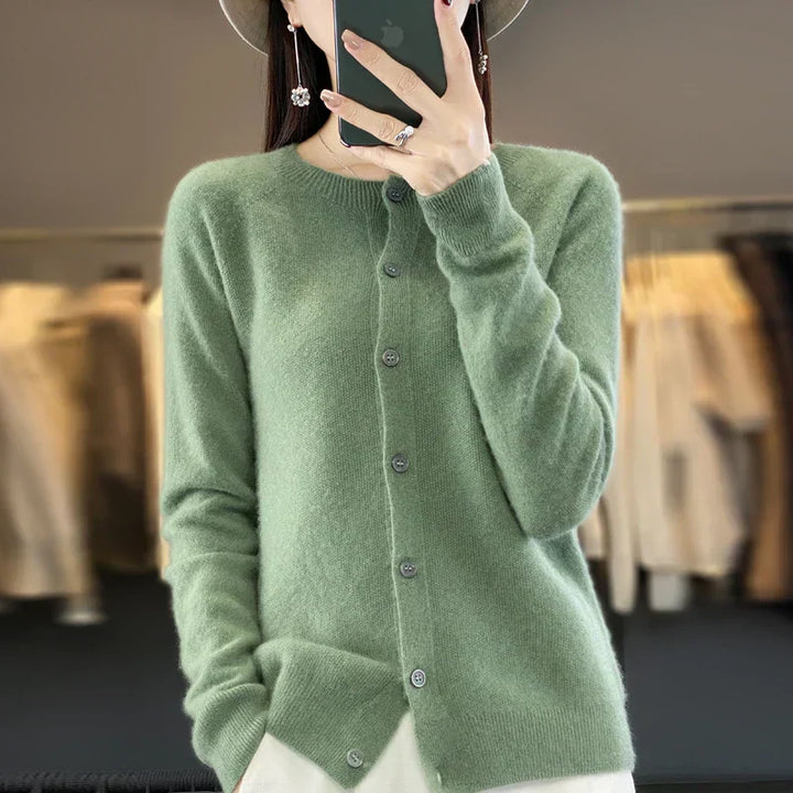 Gretchen — Button-Front Knit Cardigan