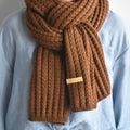Fabienne — Women's Knitted Wool-Blend Scarf