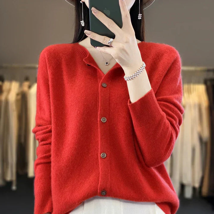 Gretchen — Button-Front Knit Cardigan