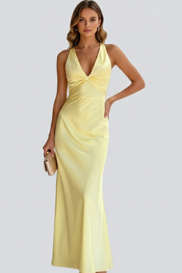 Jacinta — Fitted-Waist Maxi Dress