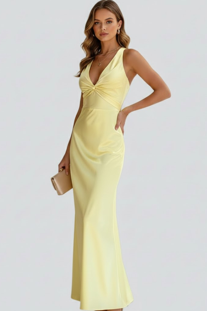 Jacinta — Fitted-Waist Maxi Dress