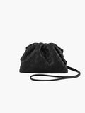 Woven-Pattern Leather Shoulder Bag