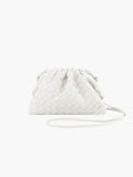Woven-Pattern Leather Shoulder Bag