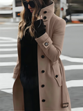 Nina — Women's High-Neck Belted Trench Coat