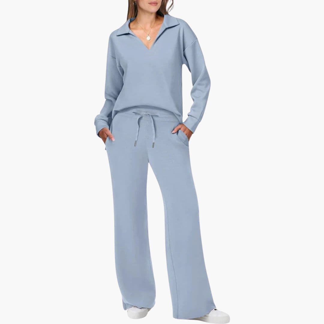 Vera — V-Neck Knit Lounge Set
