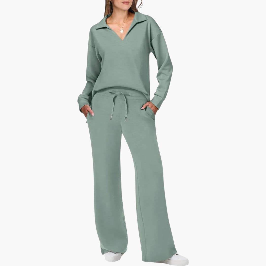 Vera — V-Neck Knit Lounge Set