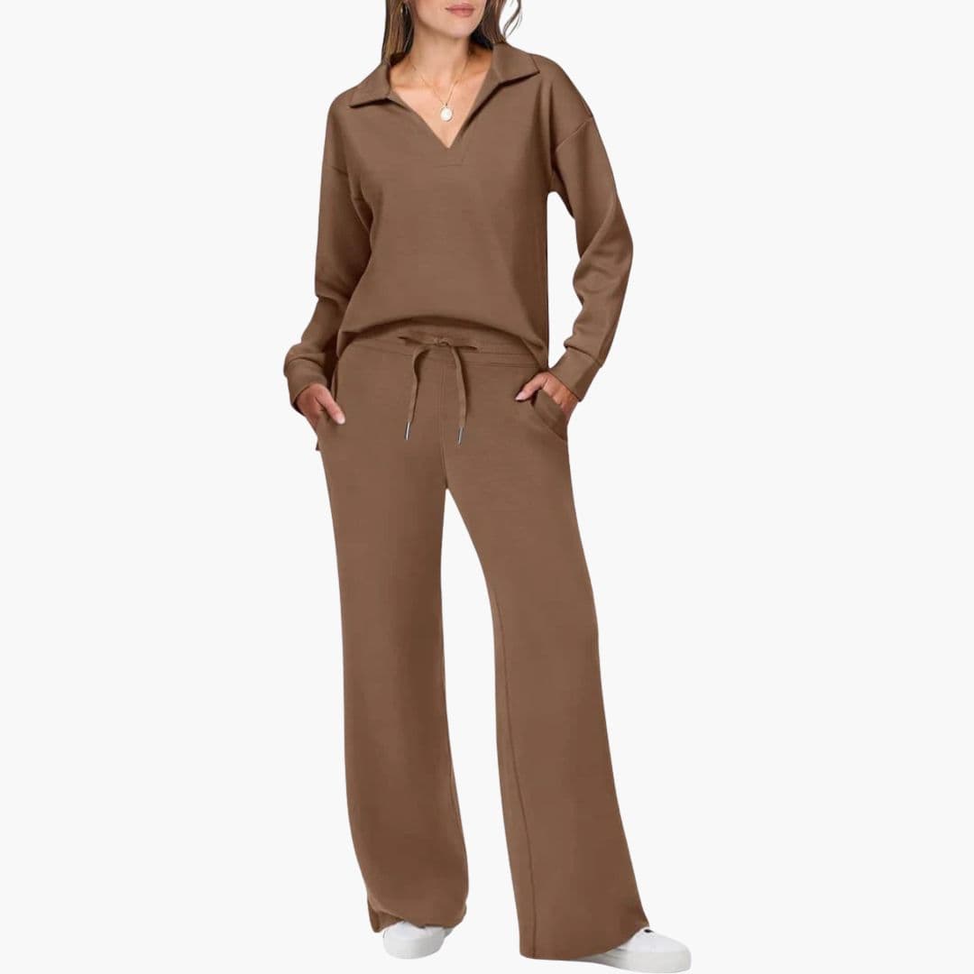 Vera — V-Neck Knit Lounge Set