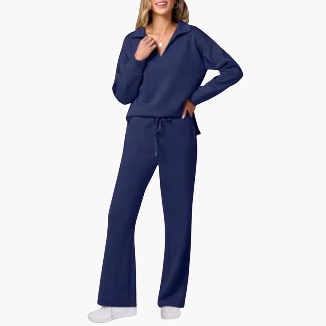 Vera — V-Neck Knit Lounge Set