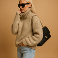 Manon — Women's Chunky Wool Turtleneck Sweater