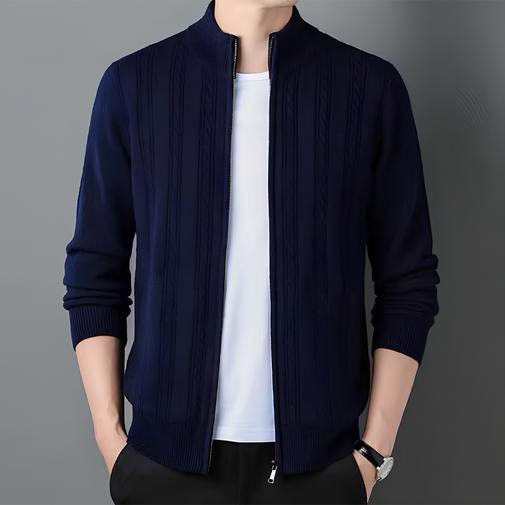 Lonnie — Cashmere Zip Cardigan