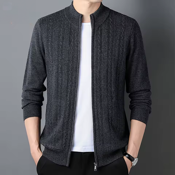 Lonnie — Cashmere Zip Cardigan