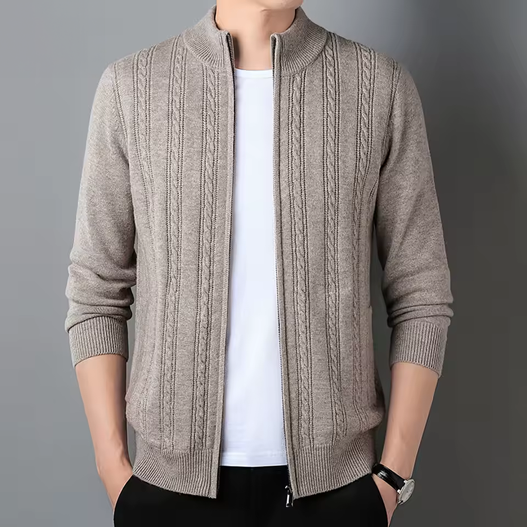 Lonnie — Cashmere Zip Cardigan