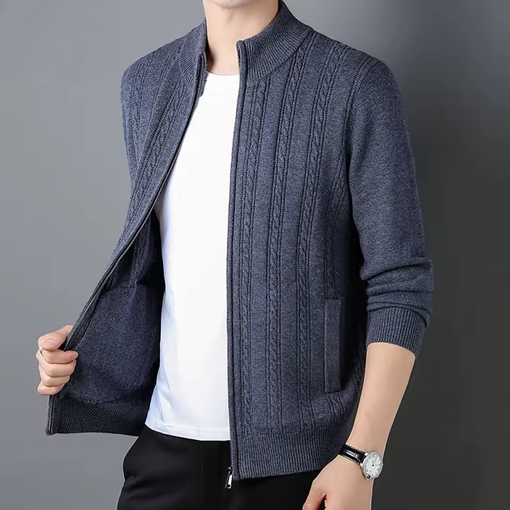 Lonnie — Cashmere Zip Cardigan