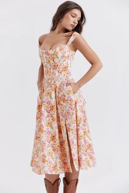 Jolie — Floral Corset Dress