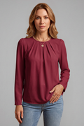 Gwyneth — Pleated Puff-Sleeve Tunic