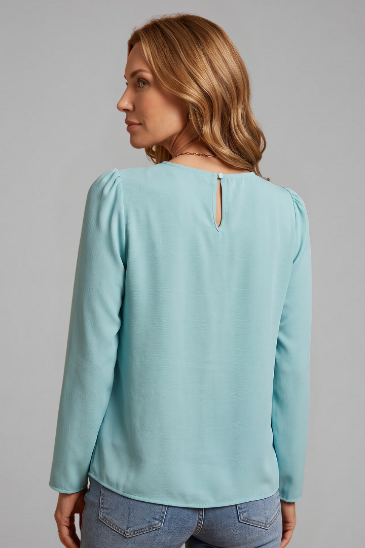 Gwyneth — Pleated Puff-Sleeve Tunic