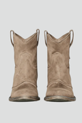 Women's Suede Cowboy Ankle Boots with Pull Tabs