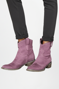 Saga — Women's Slouched Suede Western Booties