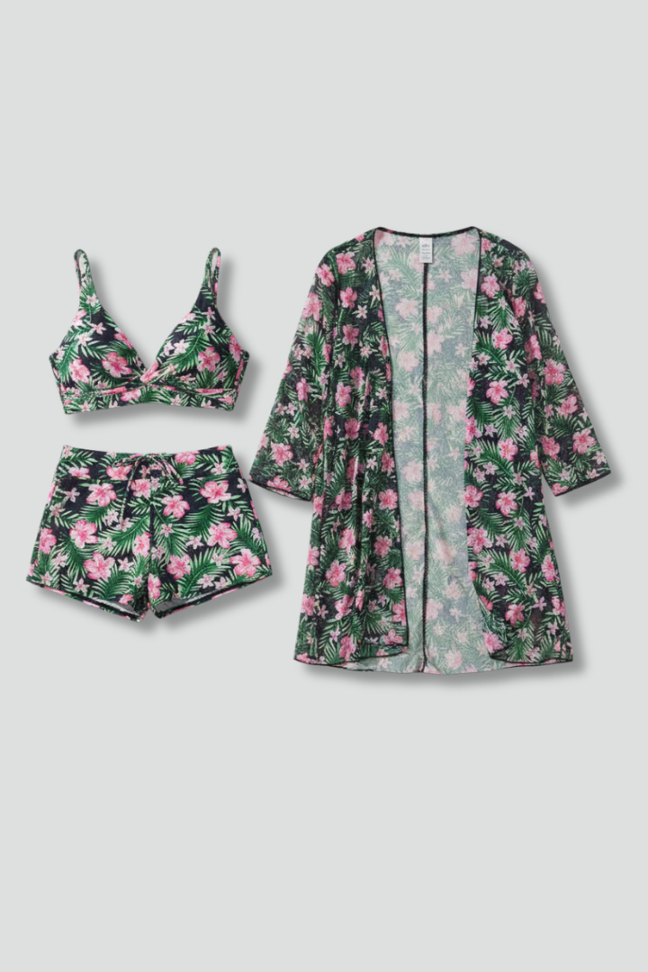 Halcyon — Printed Bikini with Shirt Cover