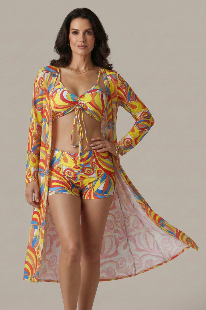 Fenella — Tie-Top Bikini with Cover-Up