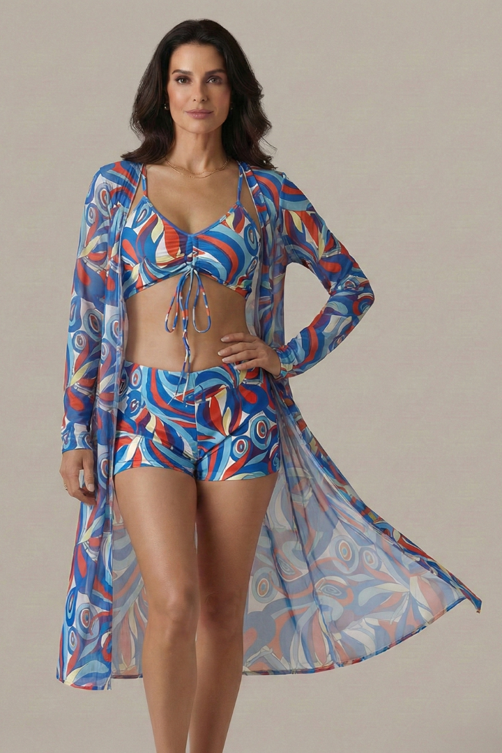 Fenella — Tie-Top Bikini with Cover-Up