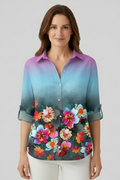 Fenwick — Mandala-Print Collared Blouse