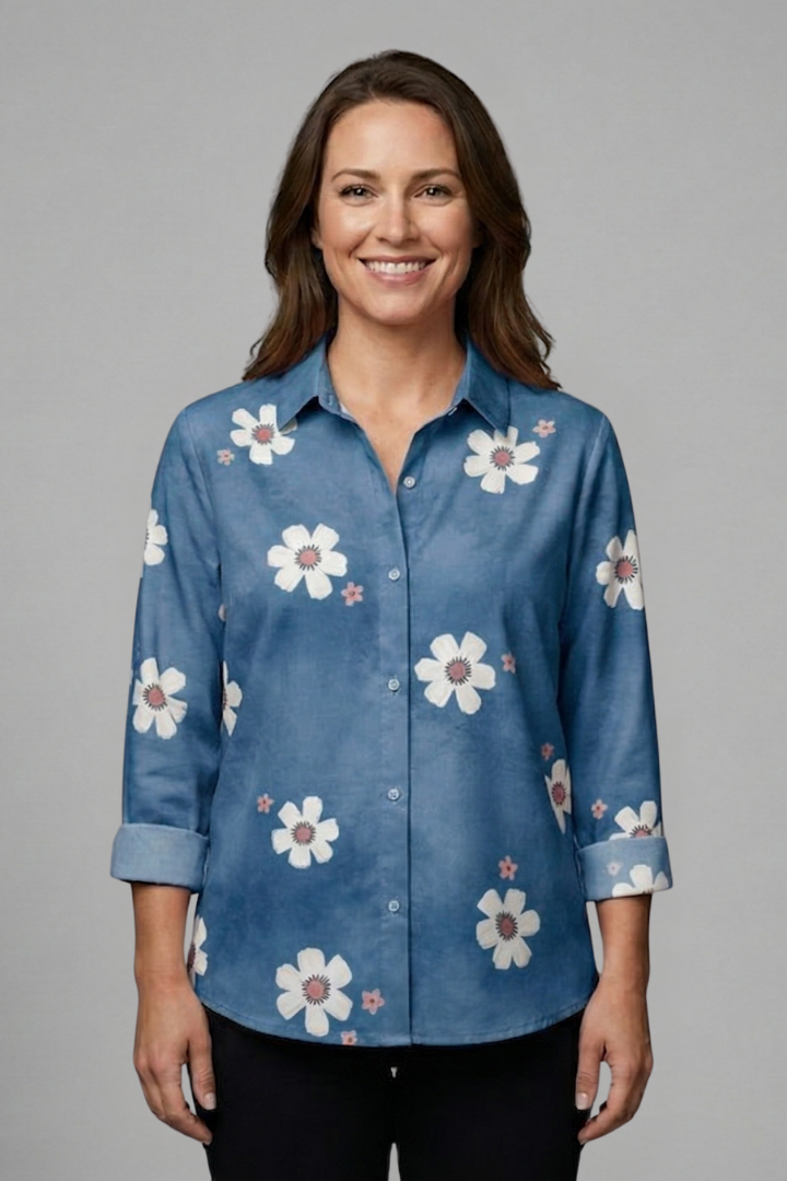 Primrose — Collared Button Blouse