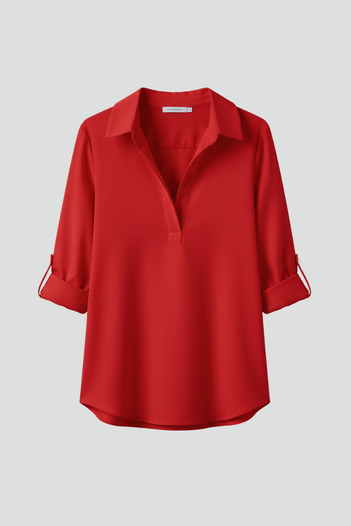 Flora — Collared Button-Up Blouse