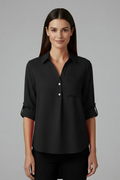 Flora — Collared Button-Up Blouse