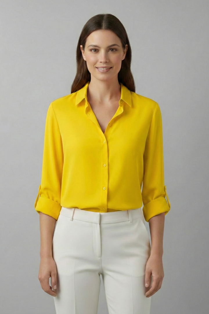 Farrah — Collared Button Blouse