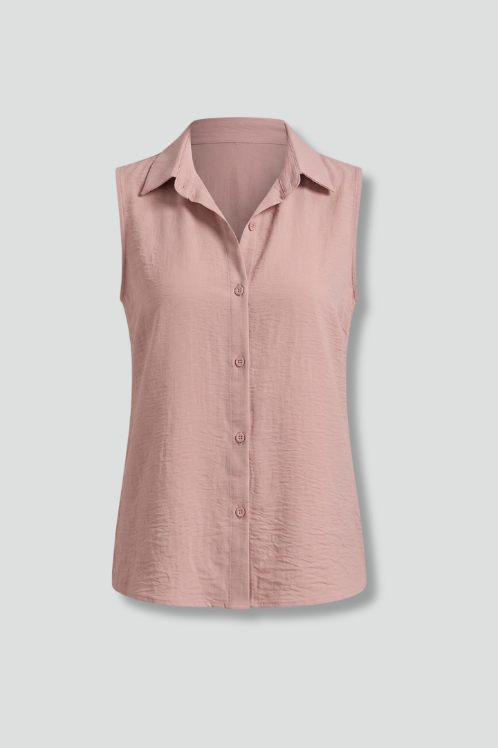 Judith — Sleeveless Collared Blouse