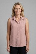 Judith — Sleeveless Collared Blouse