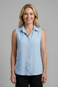 Judith — Sleeveless Collared Blouse