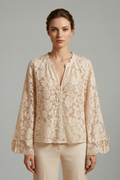 Ottavia — Lace Flared-Sleeve Blouse