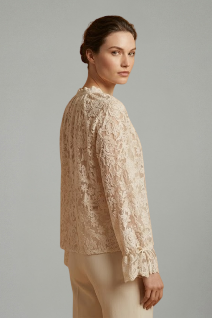 Ottavia — Lace Flared-Sleeve Blouse