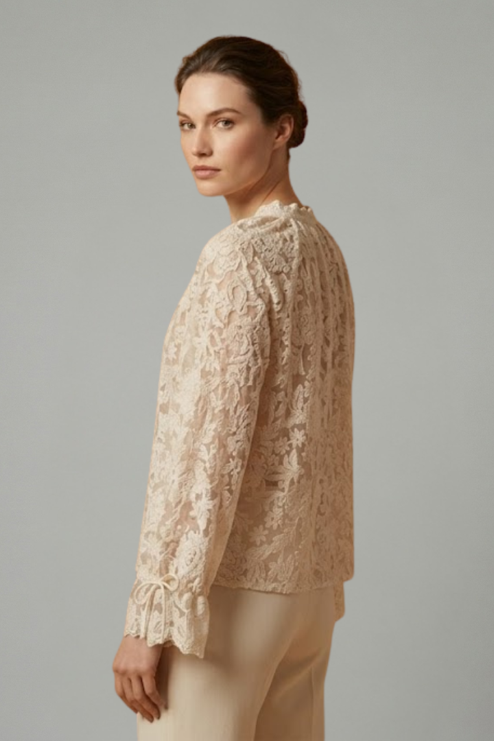 Ottavia — Lace Flared-Sleeve Blouse